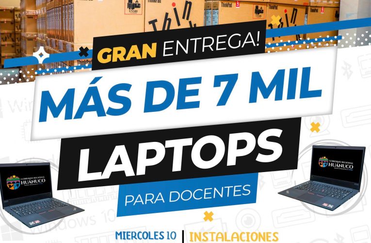 Gran entrega más de 7 mil  laptops