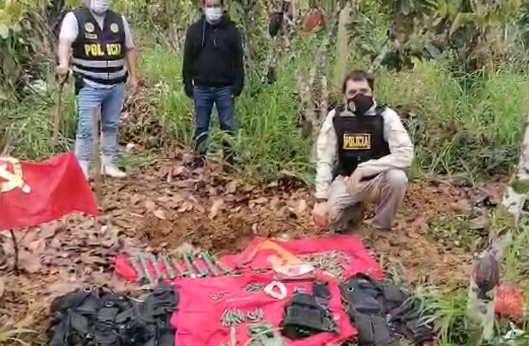 Policía recupera abundante material terrorista