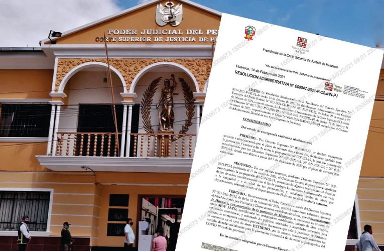 Plazos procesales y administrativos se reinician en 8 sedes judiciales de Huánuco