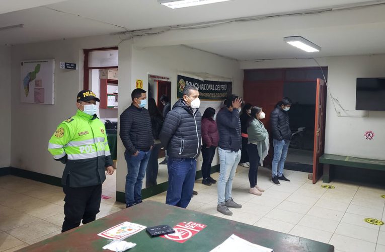 Policía de La Unión interviene a 10 que hacían fiesta