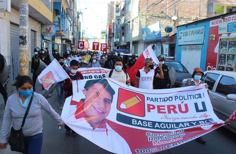 Castillistas y fujimoristas marcharon en Huánuco