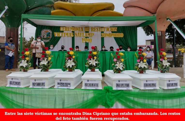 Entregan los últimos restos exhumados de víctimas de la masacre  de Naylamp de Sonomoro