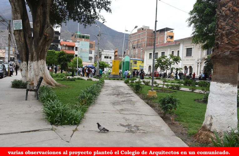 Colegio de Arquitectos pide suspender inicio de remodelación de parque Cartagena