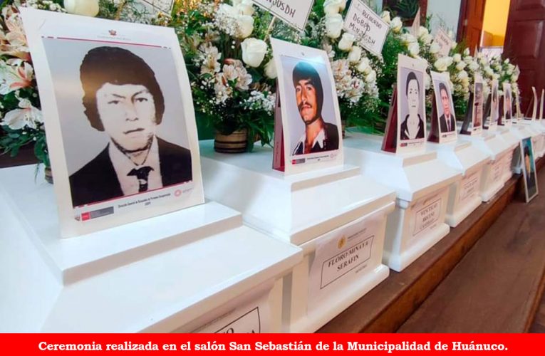 Entrega de restos de diez víctimas de la violencia política