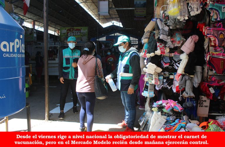 Desde mañana exigirán carnet de vacunación en Mercado Modelo