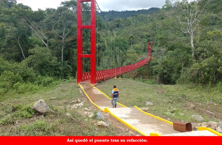 Reconstruyen puente sobre el río Loco