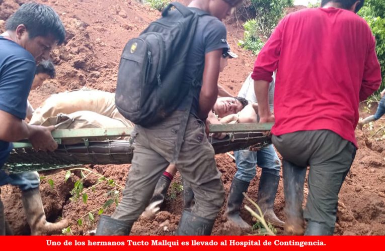 Tres miembros de una familia mueren sepultados por cerro en el Alto Tulumayo