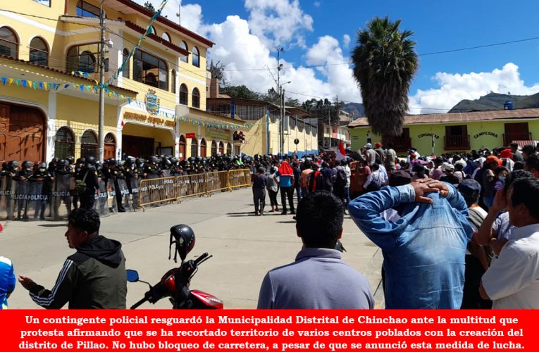 El 25 de mayo realizarán reunión para tratar problema de  límites entre Chinchao y Pillao