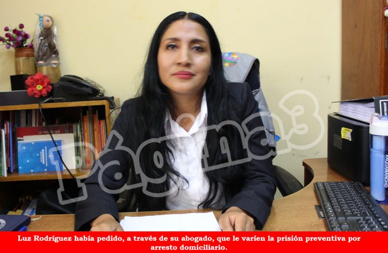 Sala confirmó prisión preventiva para Luz Rodríguez