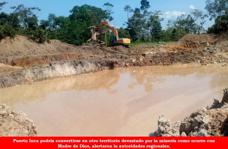 Más de 200 empresas mineras ilegales contaminan ríos y bosques de Puerto Inca