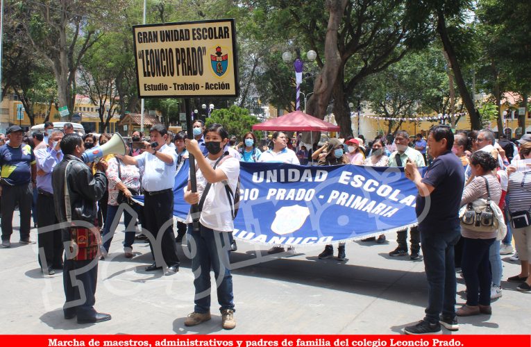 Protestan por  proyecto de ley en contra del colegio Leoncio Prado