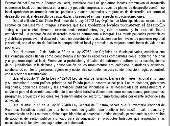 Ordenanza n.º 006 de la Municipalidad Distrital de Hermilio Valdizán