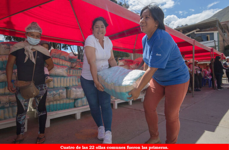 Reparten 77 toneladas de víveres a ollas comunes de Amarilis