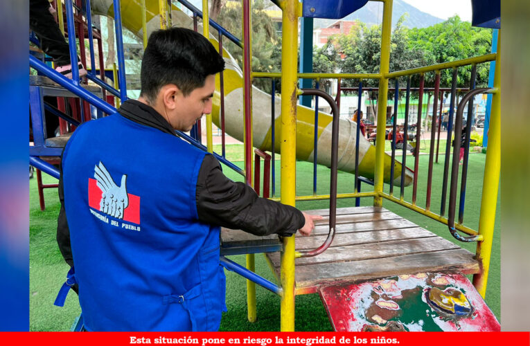 Juegos infantiles del parque Amarilis están en mal estado