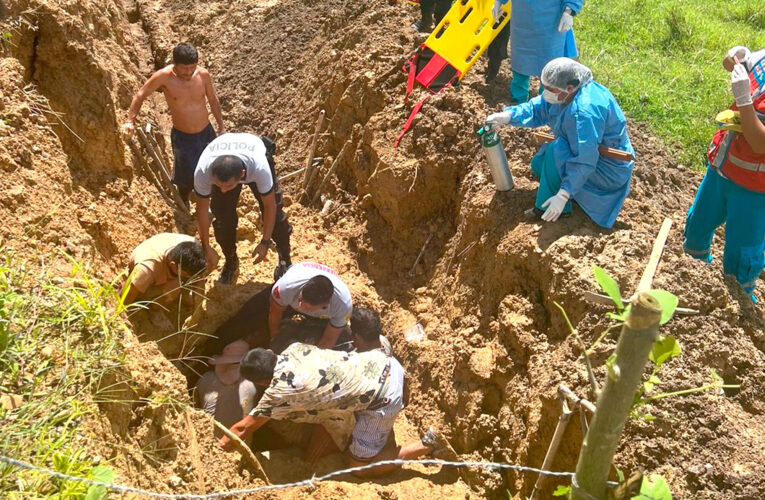 Joven salva de morir sepultado en zanja