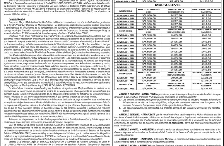 Ordenanza n.° 013 de la Municipalidad Provincial de Leoncio Prado