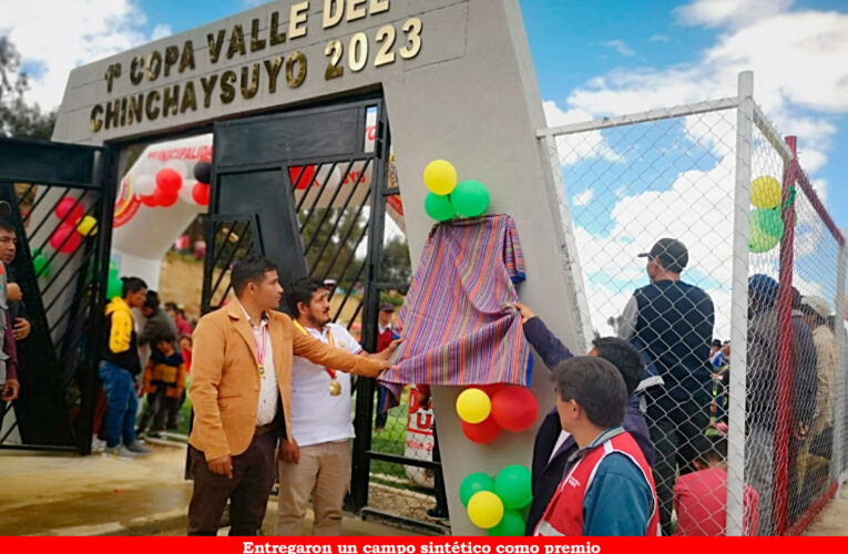 Inauguran campo sintético en el distrito de Yanas