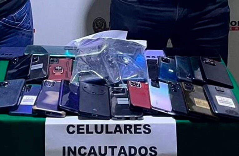 Recuperan 116 celulares  y detienen a 11 personas