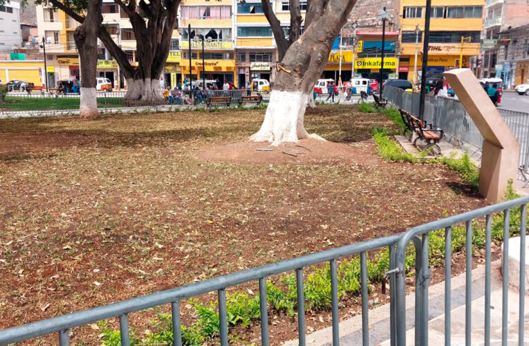 En mayo terminarán mejoras de áreas verdes de la Plaza de Armas