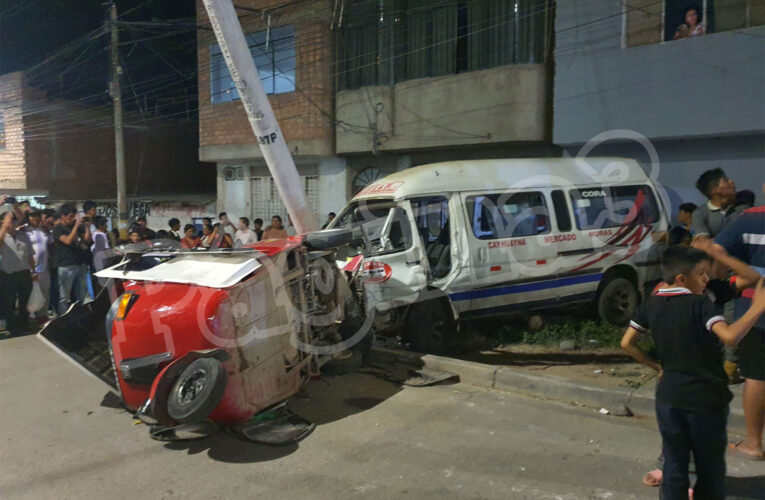 Choque cerca del Real Plaza causa una muerte y seis heridos