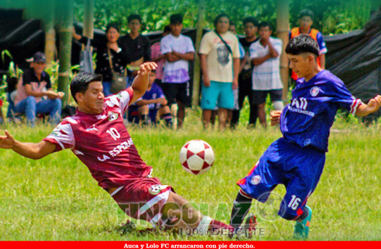 Auca y Lolo FC arrancaron  con pie derecho