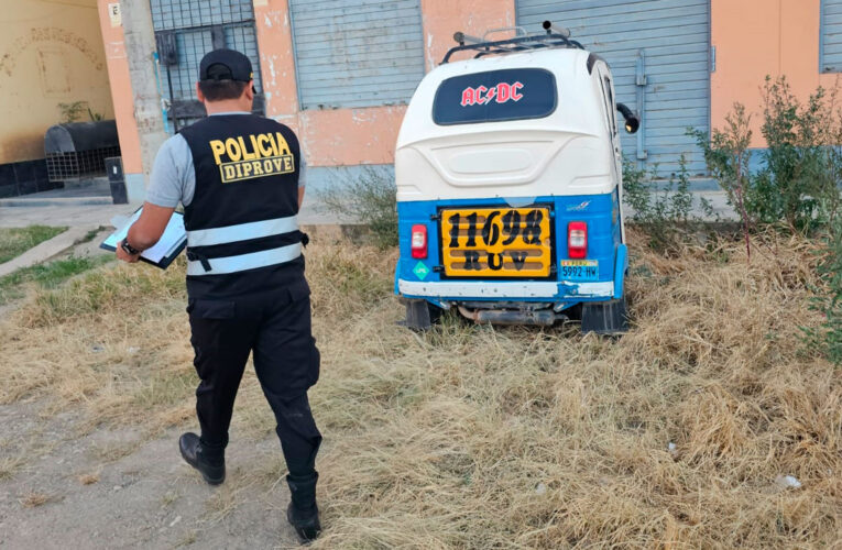 Recuperan trimóvil horas después de robado