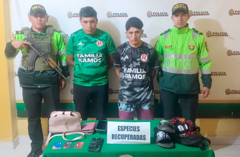 Sujetos que robaron a joven son detenidos en persecución