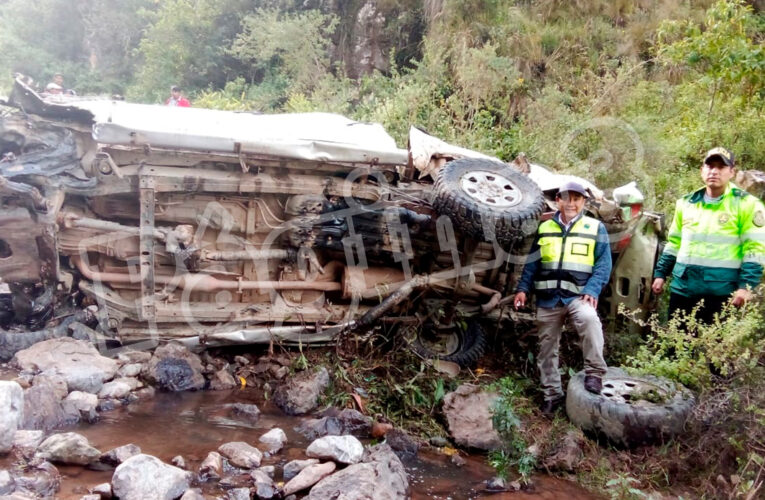 Camioneta cae al río y chofer muere