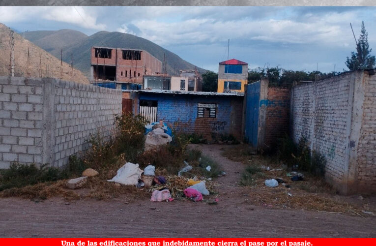 Piden a Municipalidad de Pillco Marca demoler inmuebles que bloquean pasaje en Cayhuayna