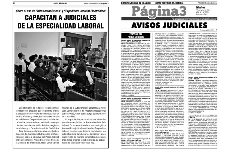 Avisos Judiciales del 11 de junio de 2024