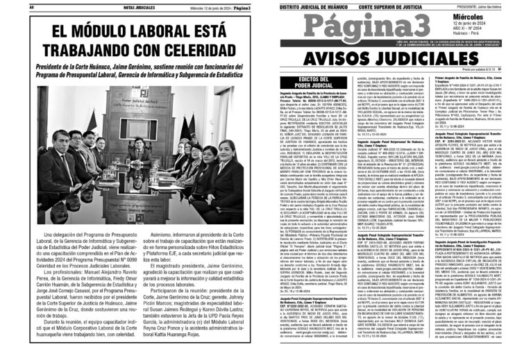Avisos Judiciales del 12 de junio de 2024