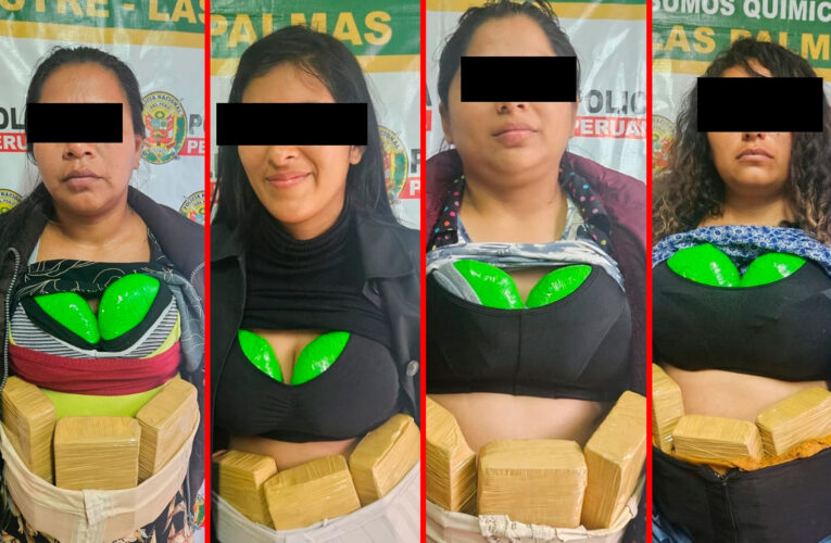 Mujeres son detenidas con 21 paquetes de droga