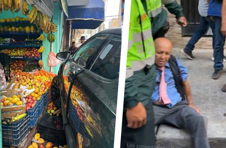 Notario despista su moderna camioneta  y derriba un poste