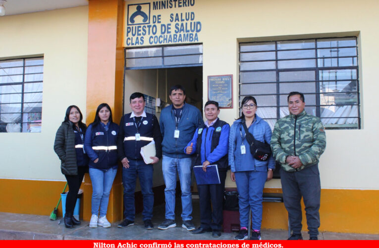 Contratan médicos para pueblos en las fronteras de Huamalíes  y Huacaybamba