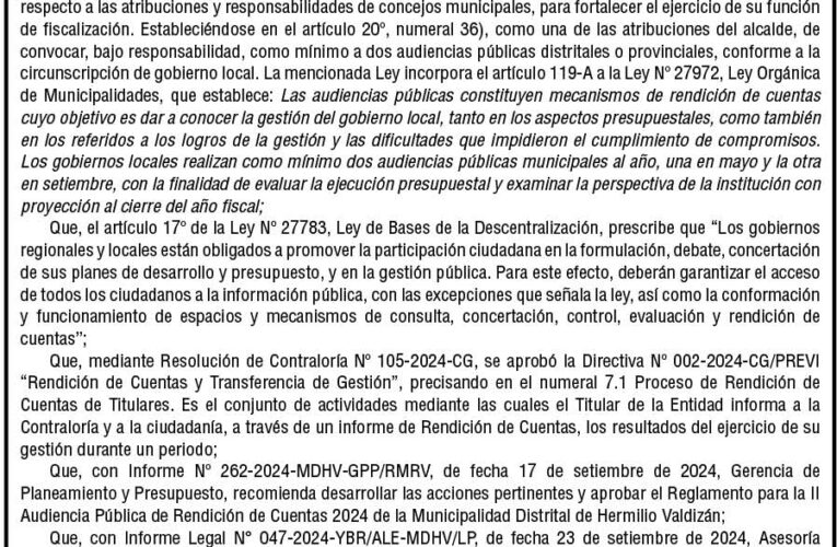 Ordenanza n.° 013 de la Municipalidad Distrital de Hermilio Valdizán