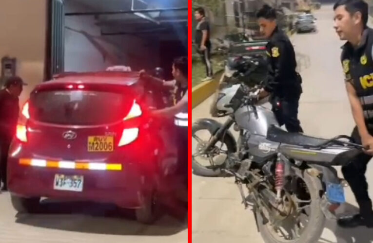 En cochera de San Luis hallan auto y una moto