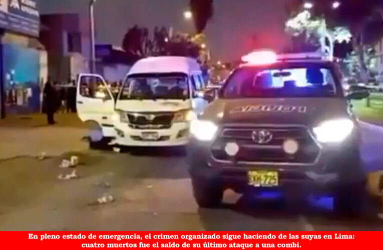 El Perú vive la peor crisis de inseguridad desde la época de la violencia política, dicen expertos