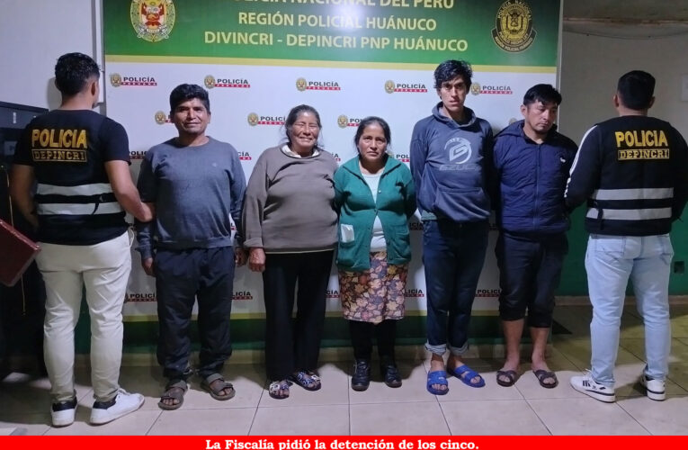 Cinco detenidos  por usurpación  de tierras en Pillao