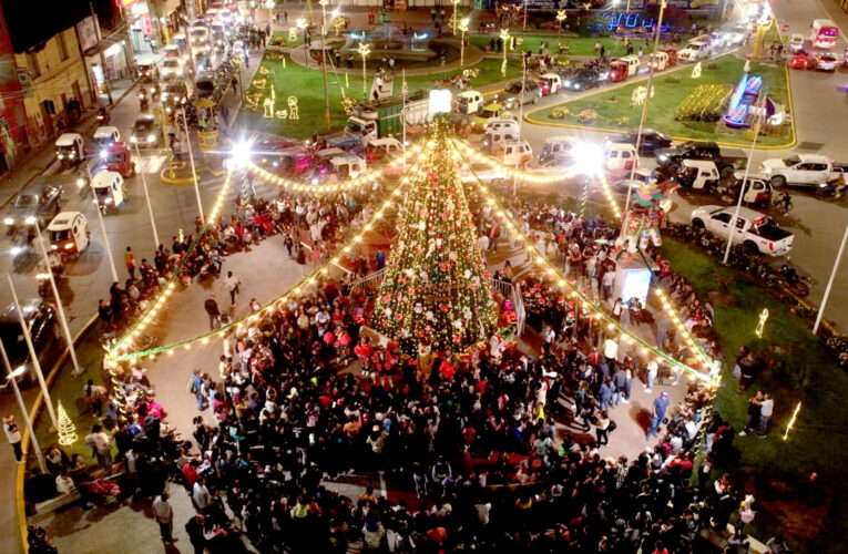 Encienden el árbol navideño municipal