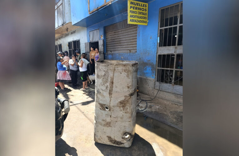 Tanque de gasolina explota en taller