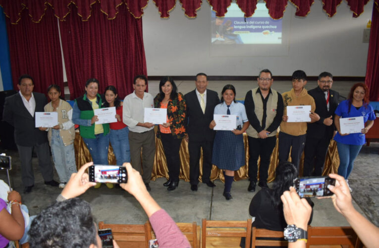 Escolares aprendieron quechua en I.E. Milagro de Fátima