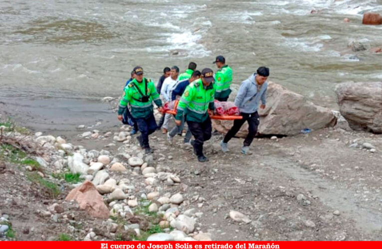 Docente y chofer desaparecen  en el río Marañón tras volcadura