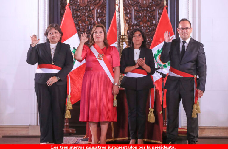 Boluarte cambió 3 ministros