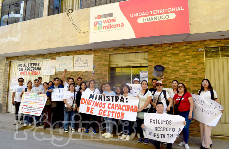 Sindicato exige la renuncia de ministra Urteaga y la continuidad del Wasi Mikuna