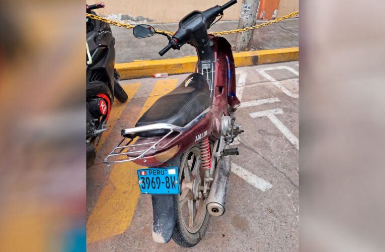 Menor retenido por robo de celular tenía una moto hurtada
