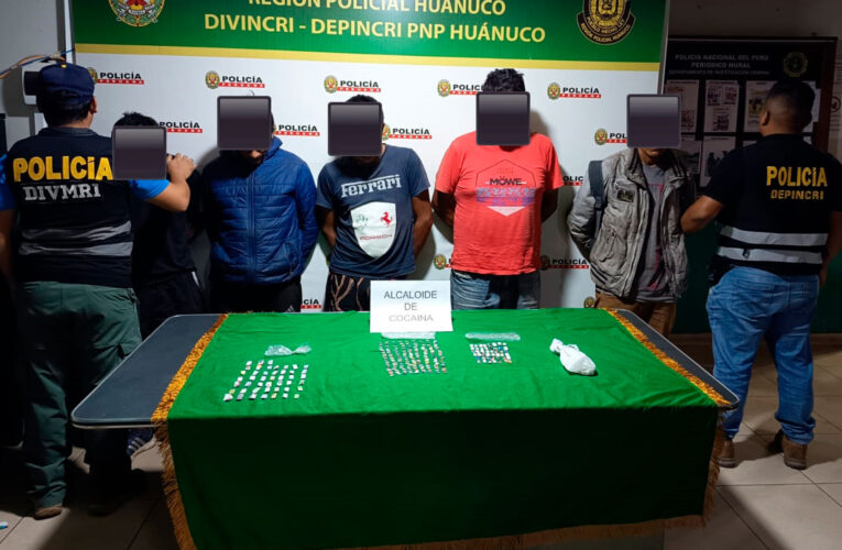 Cinco detenidos con más de 269 ketes de PBC