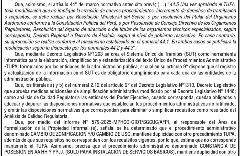 Decreto de Alcaldía n.º 06 de la Municipalidad Provincial de Huánuco