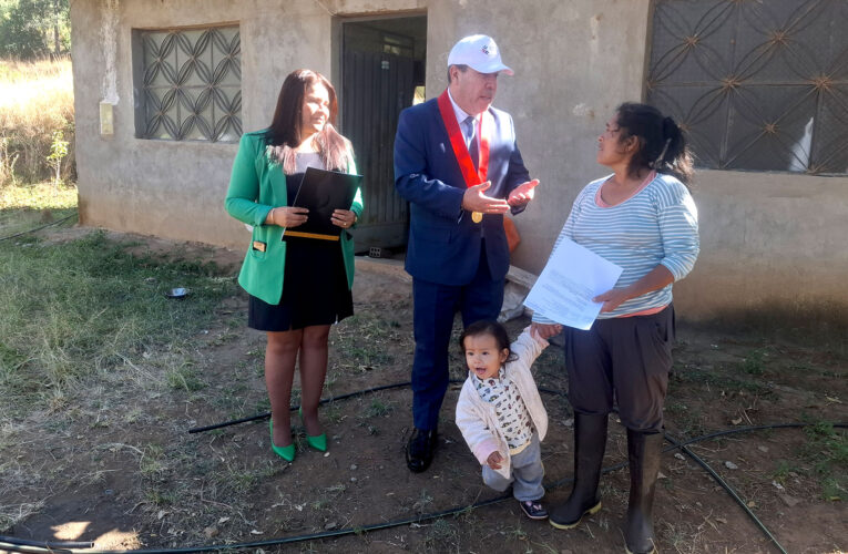 Presidente de Corte entregó depósitos judiciales de alimentos en Cayrán y Huánuco