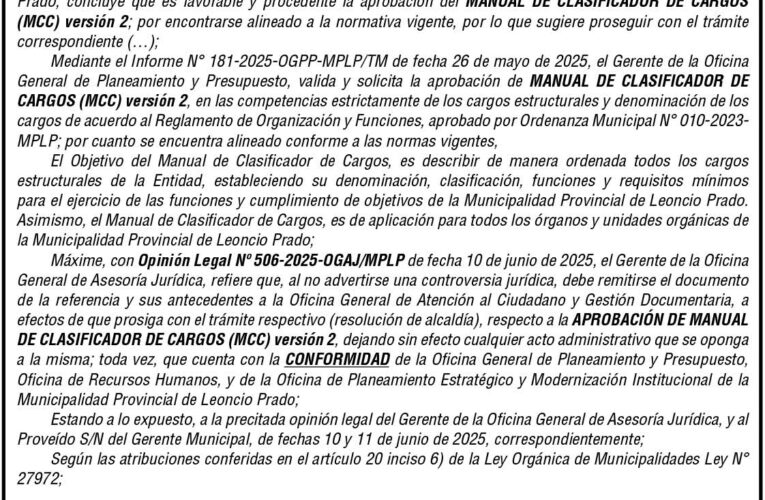 Resolución de Alcaldía n.º 277 de la Municipalidad Provincial de Leoncio Prado